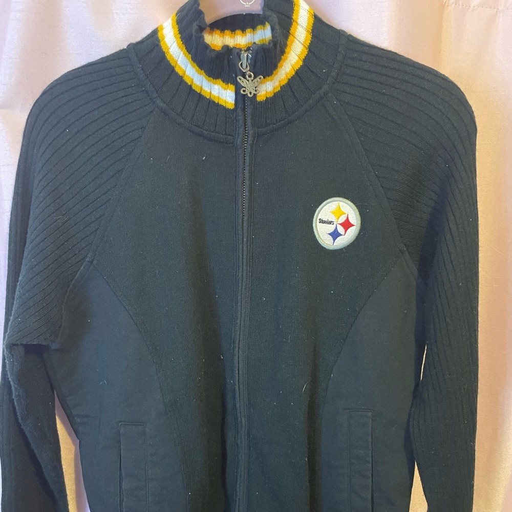 pittsburgh steelers touch by alyssa milano size large zip down sweater NFL